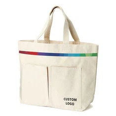 Velika platnena torba s džepovima