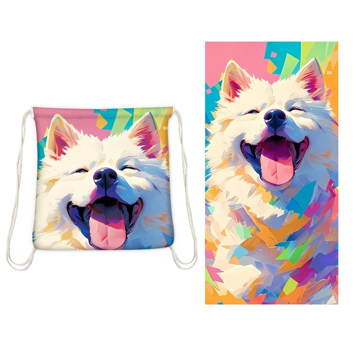 Two-in-One Foldable Beach Towel With Printed Design Integrated Pouch For Storage And Organization price